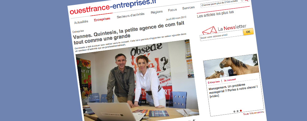 ouest france agence quintesis valerie gael patout