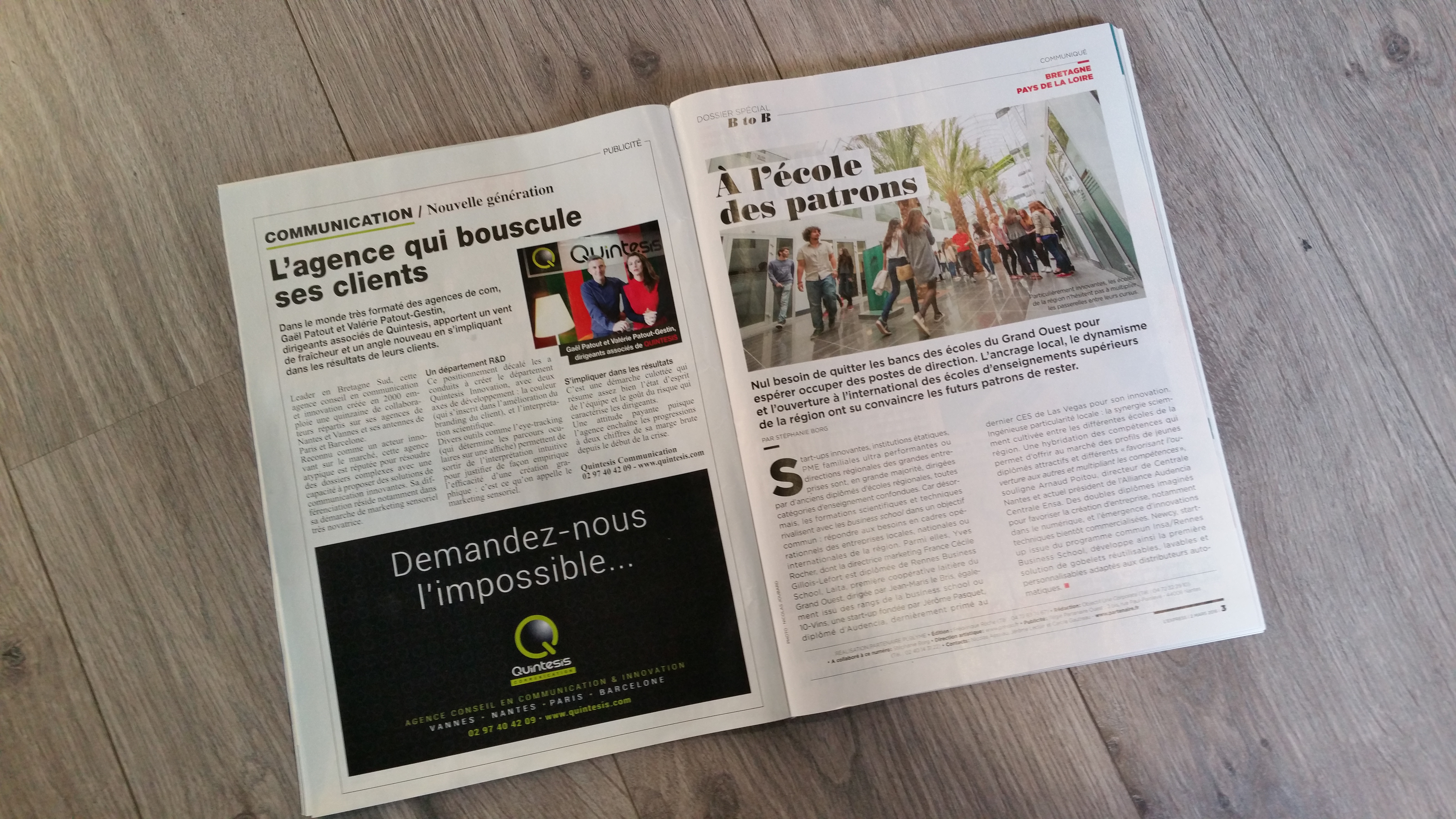 Quintesis dans le magazine L'express